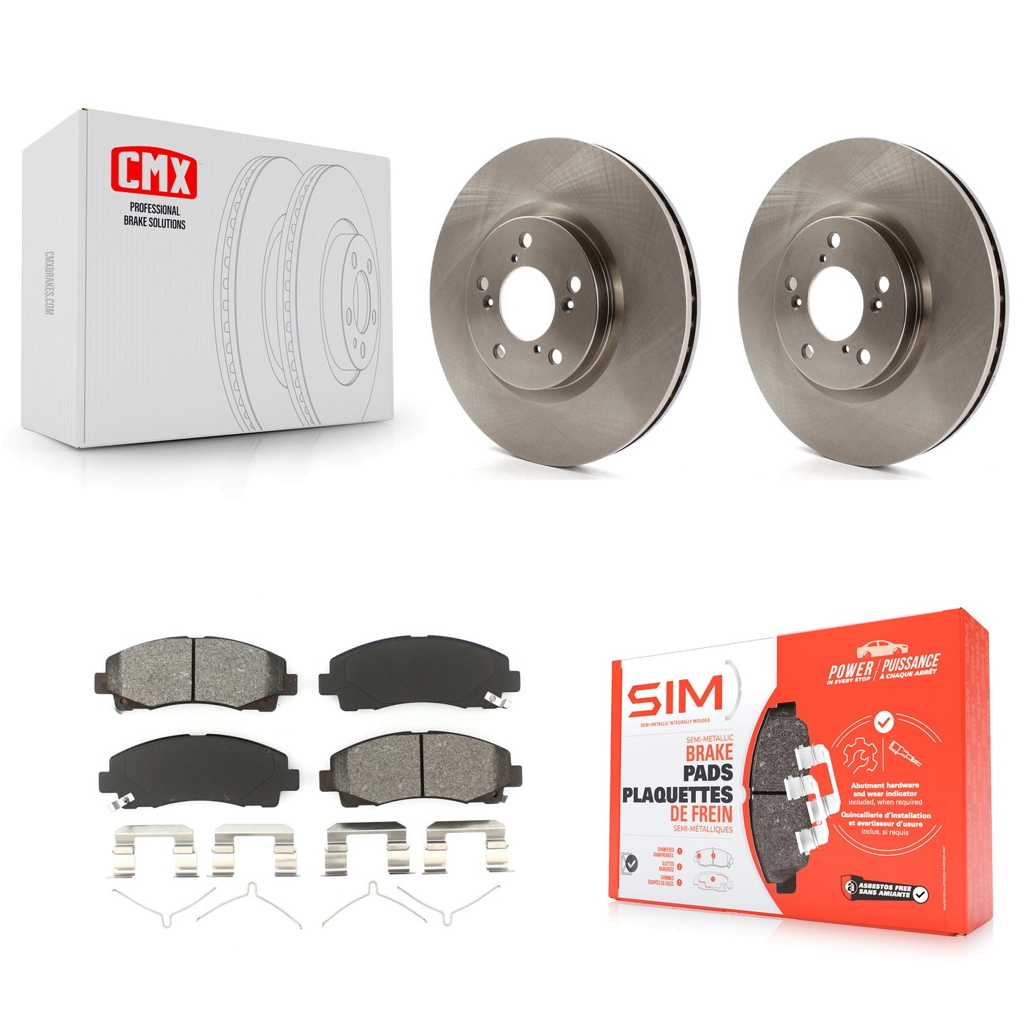 [Avant] Kit de Disque et plaquette (semi-métallique) de frein pour 2006-2014 Honda Ridgeline K8S-100460