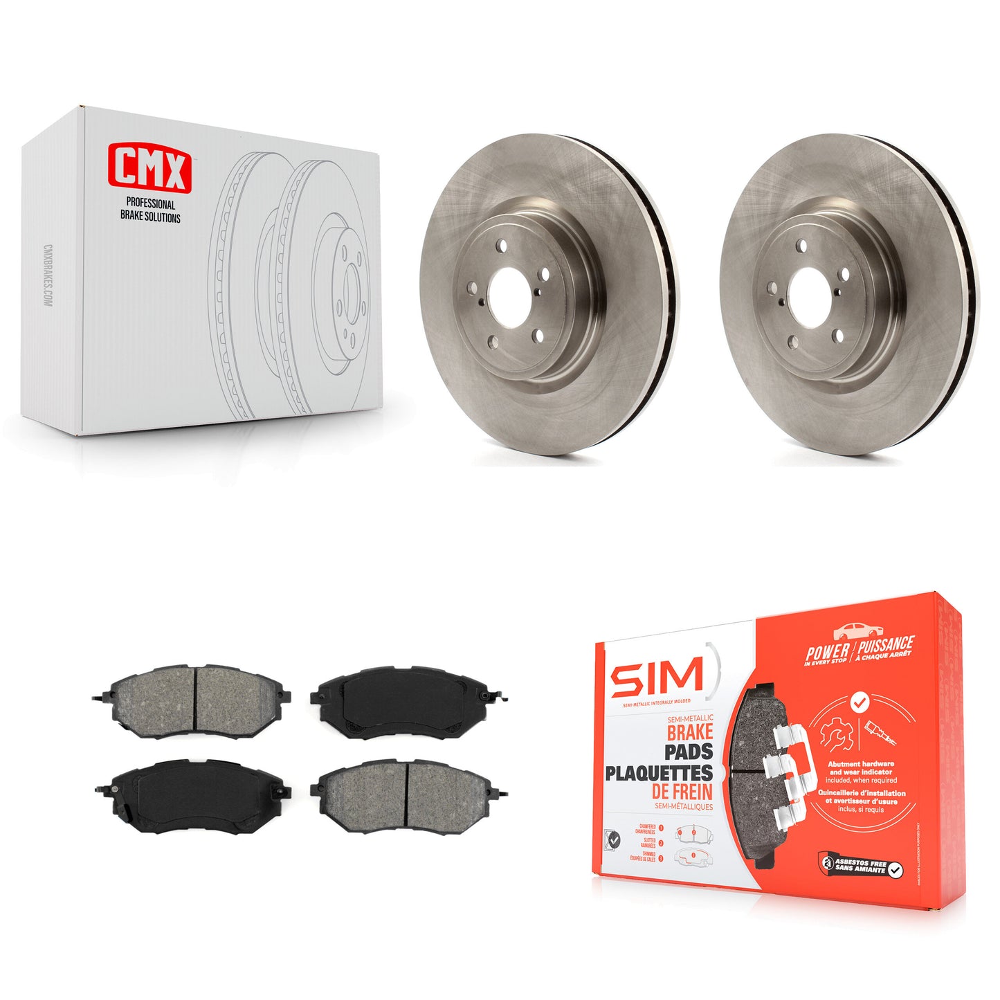 [Avant] Kit de Disque et plaquette (semi-métallique) de frein pour Subaru Forester Outback Legacy K8S-100462