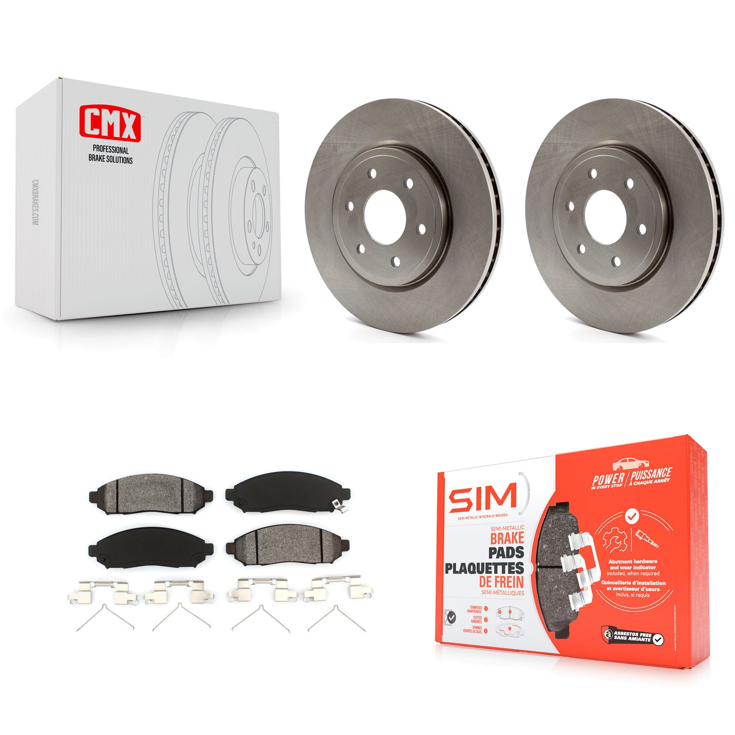 [Avant] Kit de Disque et plaquette (semi-métallique) de frein pour Nissan Frontier Pathfinder Xterra Suzuki Equator K8S-100466