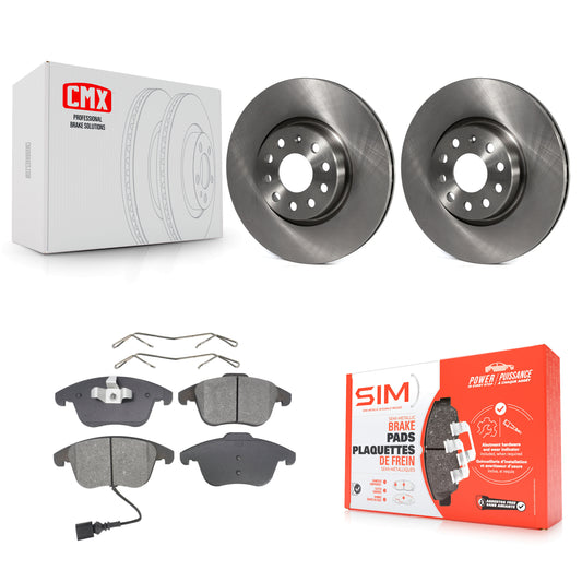 [Avant] Kit de Disque et plaquette (semi-métallique) de frein pour Volkswagen Passat Tiguan Audi Q3 Quattro Limited K8S-100471