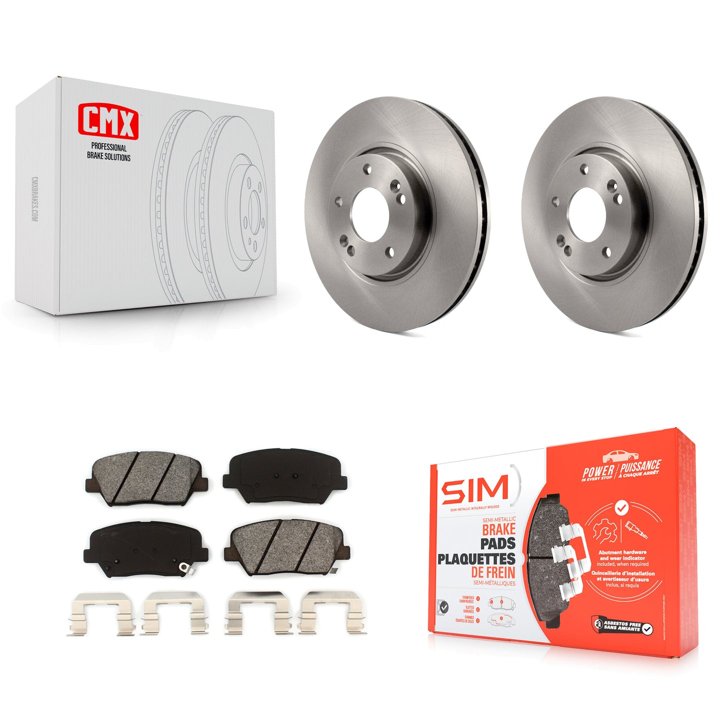 [Avant] Kit de Disque et plaquette (semi-métallique) de frein pour 2014-2017 Kia Rondo K8S-100488