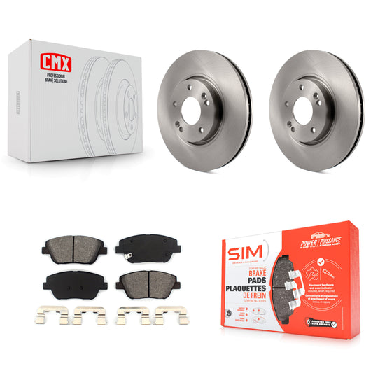 [Avant] Kit de Disque et plaquette (semi-métallique) de frein pour Hyundai Sonata Kia Optima K8S-100489
