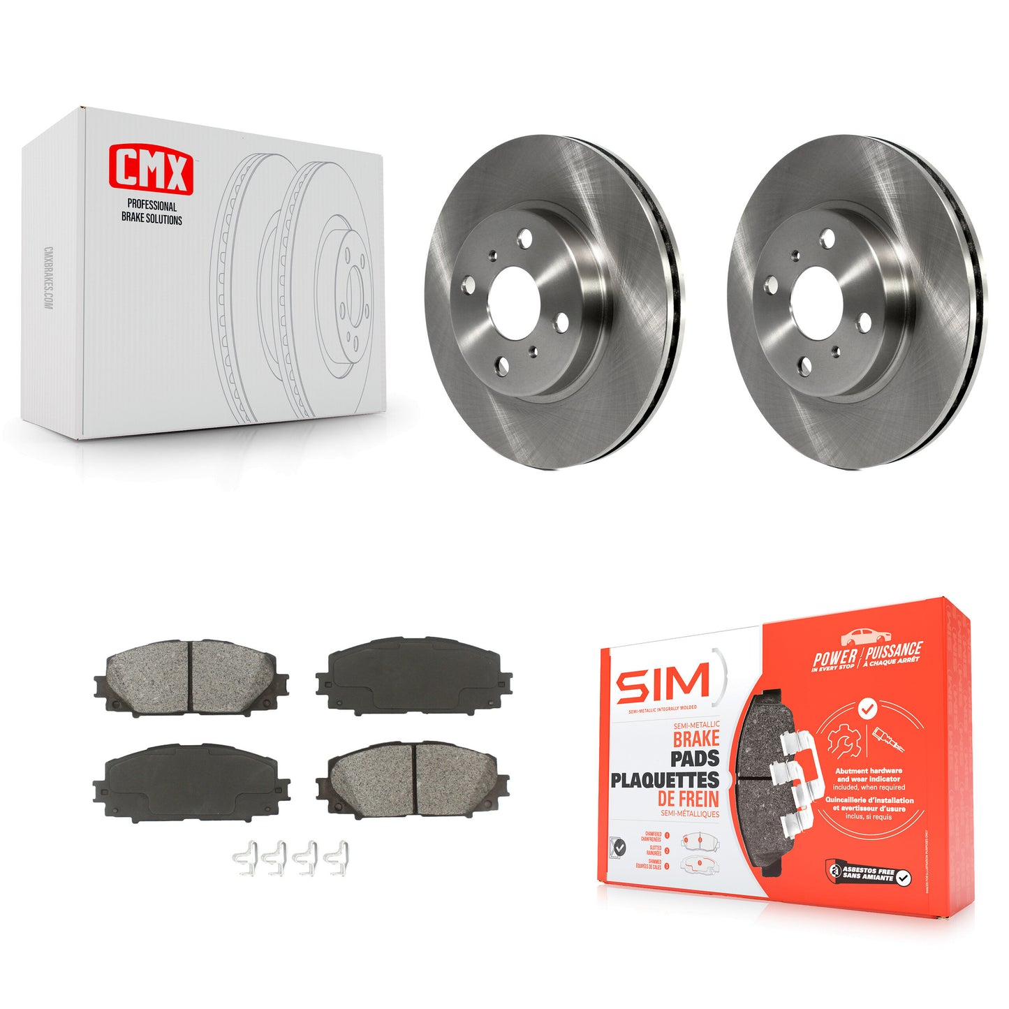 [Avant] Kit de Disque et plaquette (semi-métallique) de frein pour Toyota Yaris Prius C Scion iQ K8S-100501