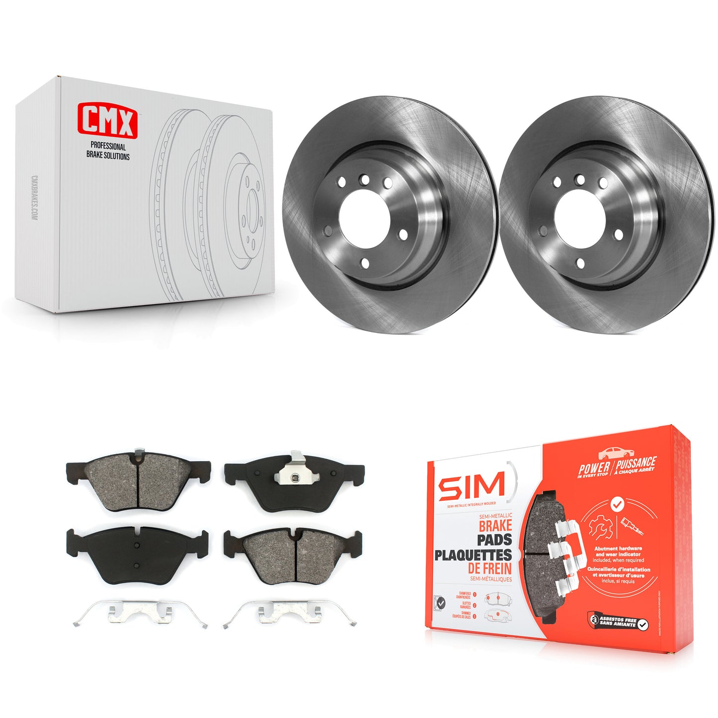 [Avant] Kit de Disque et plaquette (semi-métallique) de frein pour BMW 330i 330xi X1 K8S-100505