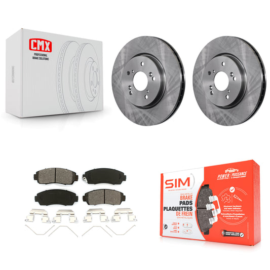 [Avant] Kit de Disque et plaquette (semi-métallique) de frein pour Honda CR-V Crosstour Accord K8S-100512