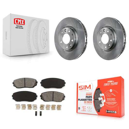 [Avant] Kit de Disque et plaquette (semi-métallique) de frein pour Ford Edge Mazda CX-7 Lincoln MKX K8S-100517