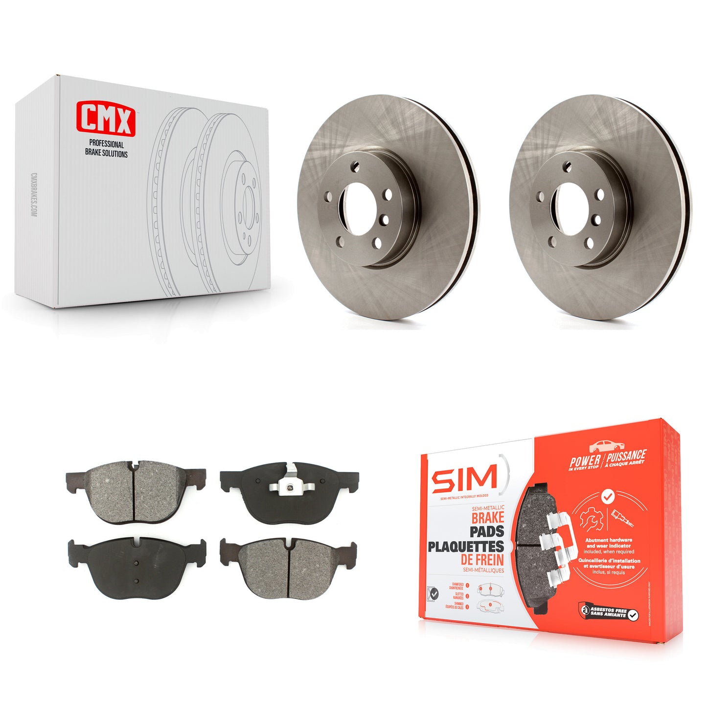[Avant] Kit de Disque et plaquette (semi-métallique) de frein pour BMW X5 X6 K8S-100537