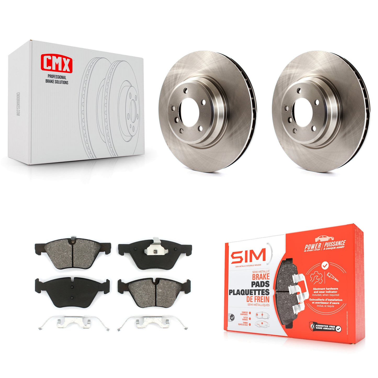 [Avant] Kit de Disque et plaquette (semi-métallique) de frein pour 2007 BMW 335xi K8S-100556