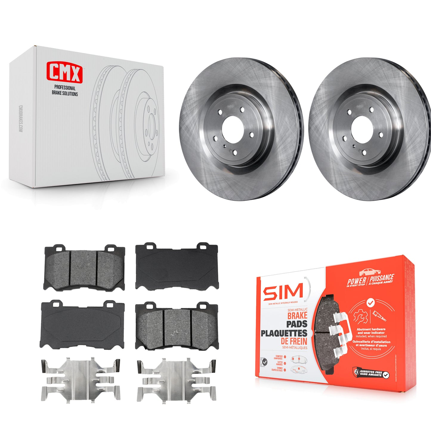 [Avant] Kit de Disque et plaquette (semi-métallique) de frein pour INFINITI G37 Q50 Nissan 370Z Q60 M37 Q70 Q70L QX70 M56 FX50 Z K8S-100564