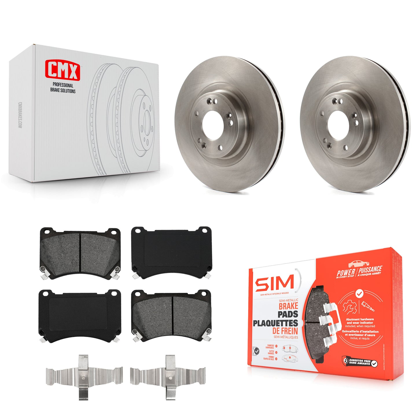 [Avant] Kit de Disque et plaquette (semi-métallique) de frein pour Hyundai Genesis K8S-100577