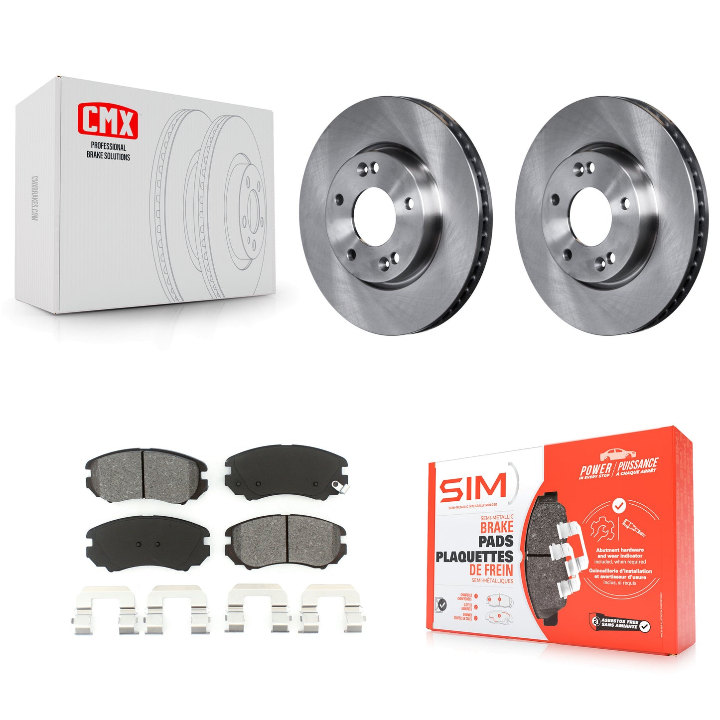 [Avant] Kit de Disque et plaquette (semi-métallique) de frein pour 2010-2011 Kia Soul 2.0L K8S-100587