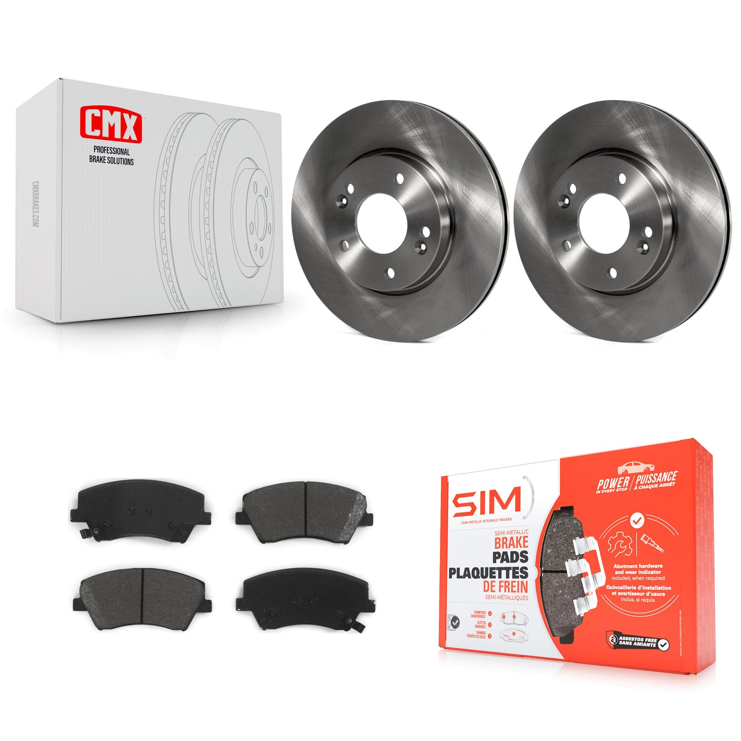 [Avant] Kit de Disque et plaquette (semi-métallique) de frein pour Hyundai Elantra K8S-100606
