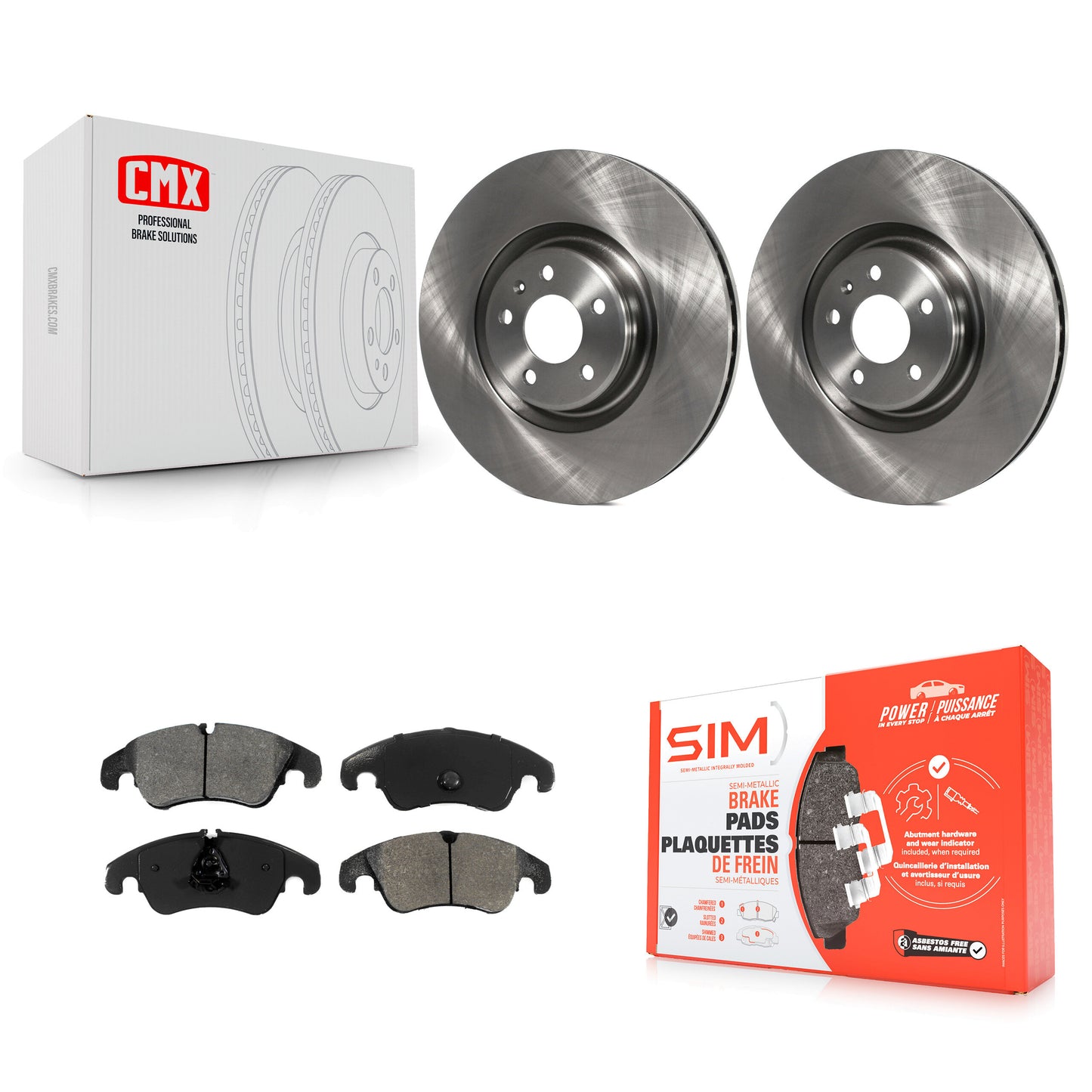 [Avant] Kit de Disque et plaquette (semi-métallique) de frein pour 2014 Audi A6 avec 356mm Diameter Rotor K8S-100614