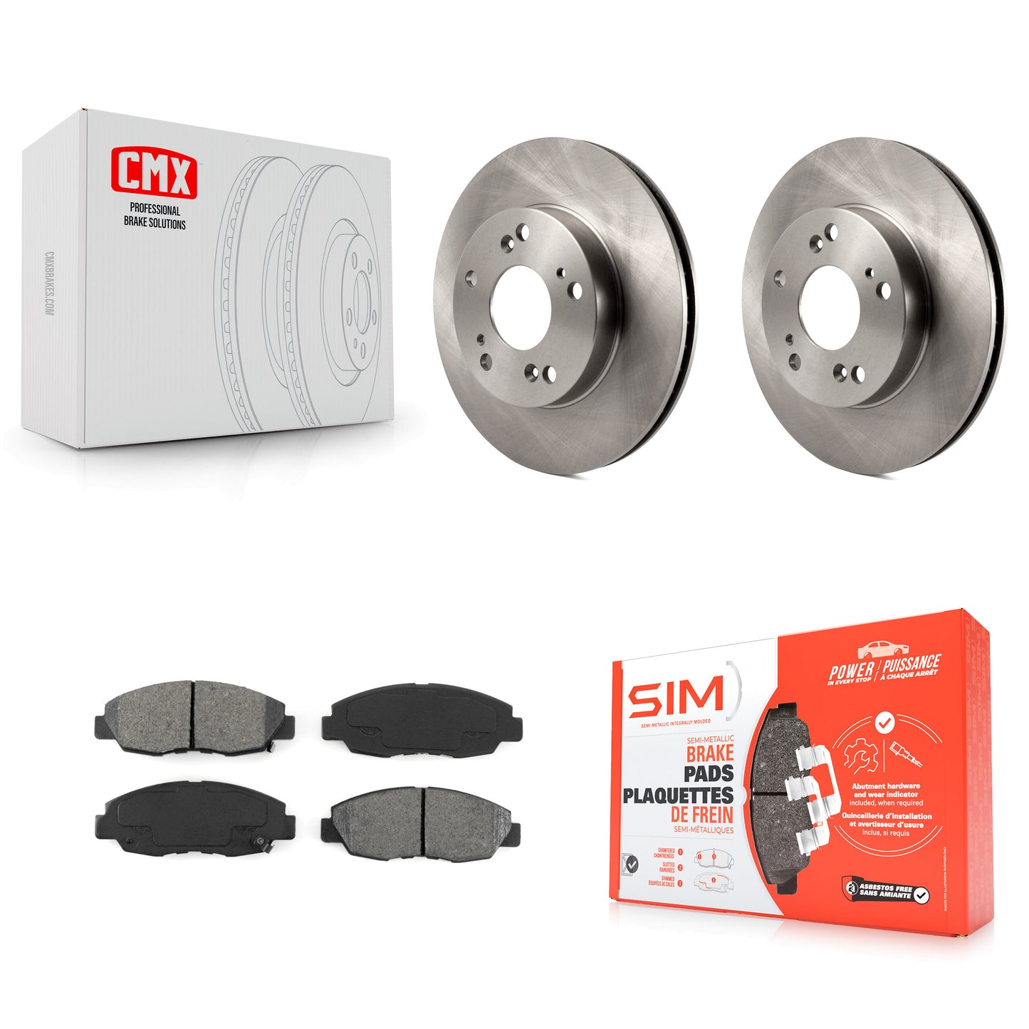 [Avant] Kit de Disque et plaquette (semi-métallique) de frein pour Honda Civic K8S-100618