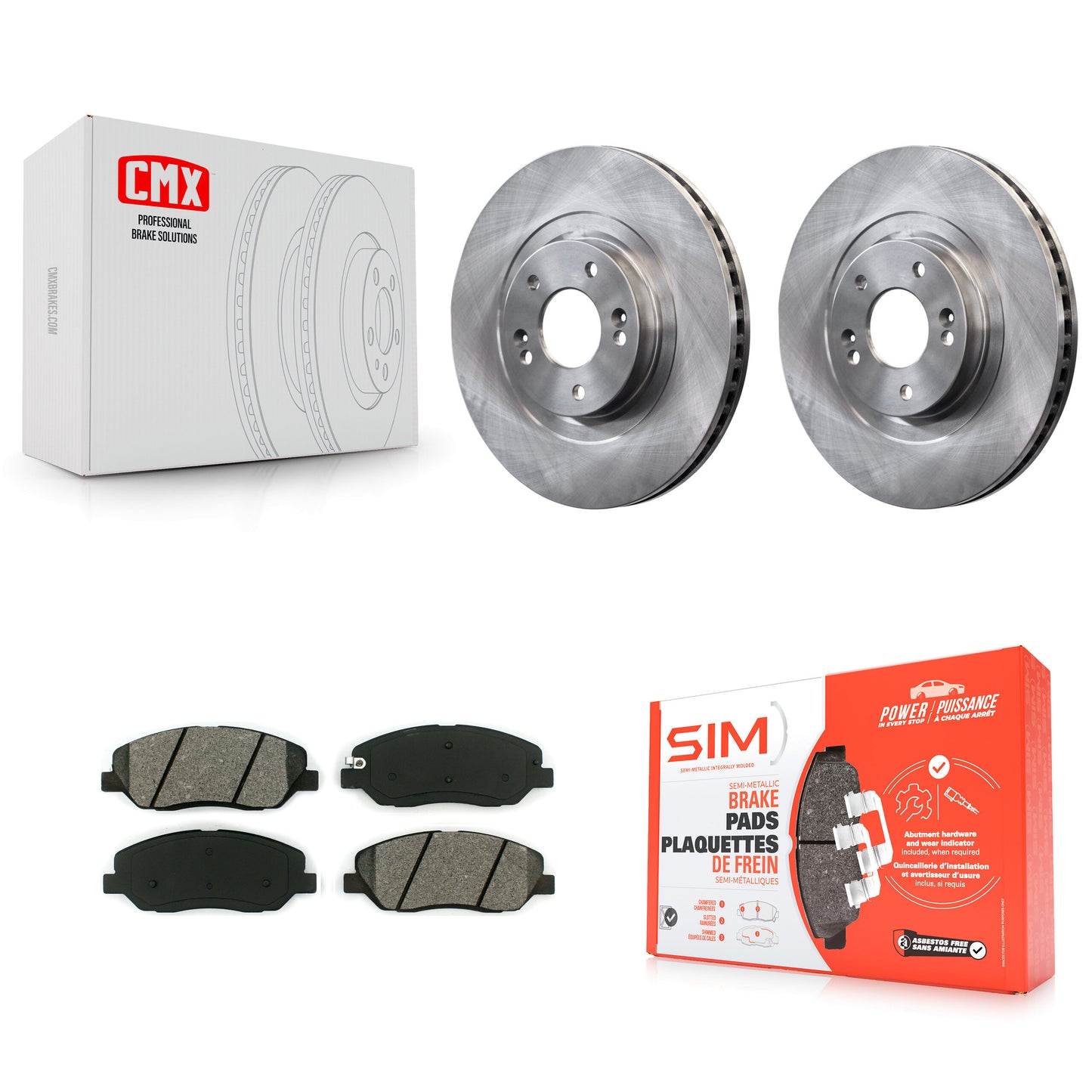 [Avant] Kit de Disque et plaquette (semi-métallique) de frein pour 2013-2016 Hyundai Santa Fe XL 3.3L K8S-100632