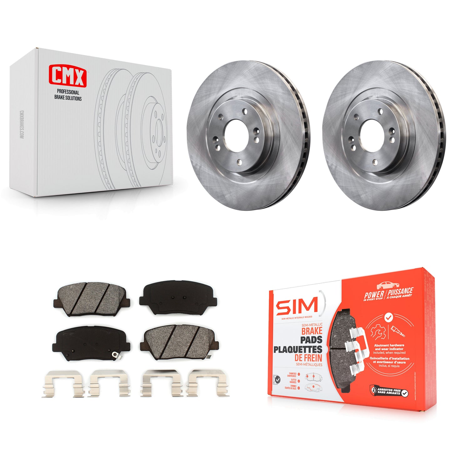 [Avant] Kit de Disque et plaquette (semi-métallique) de frein pour Hyundai Santa Fe Sport Kia Sorento K8S-100633
