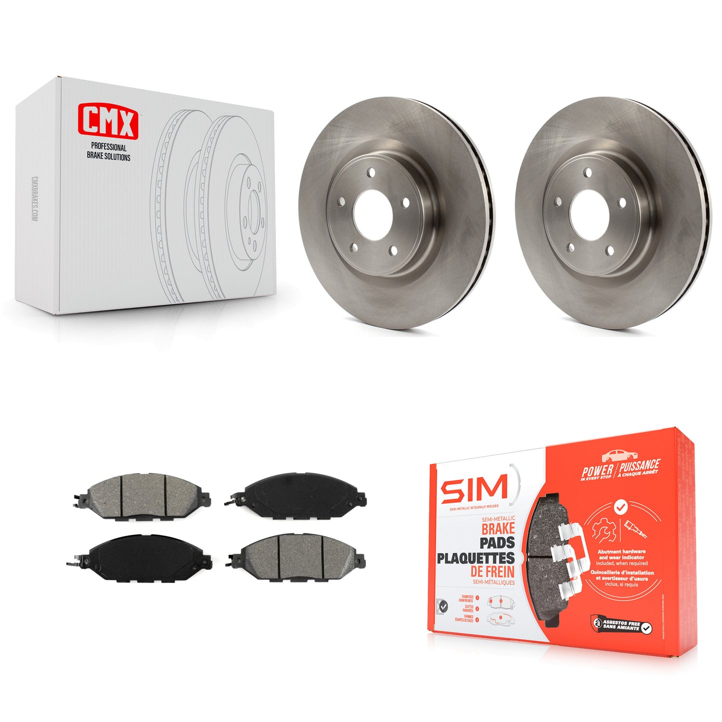 [Avant] Kit de Disque et plaquette (semi-métallique) de frein pour Nissan Pathfinder Murano INFINITI QX60 JX35 K8S-100644