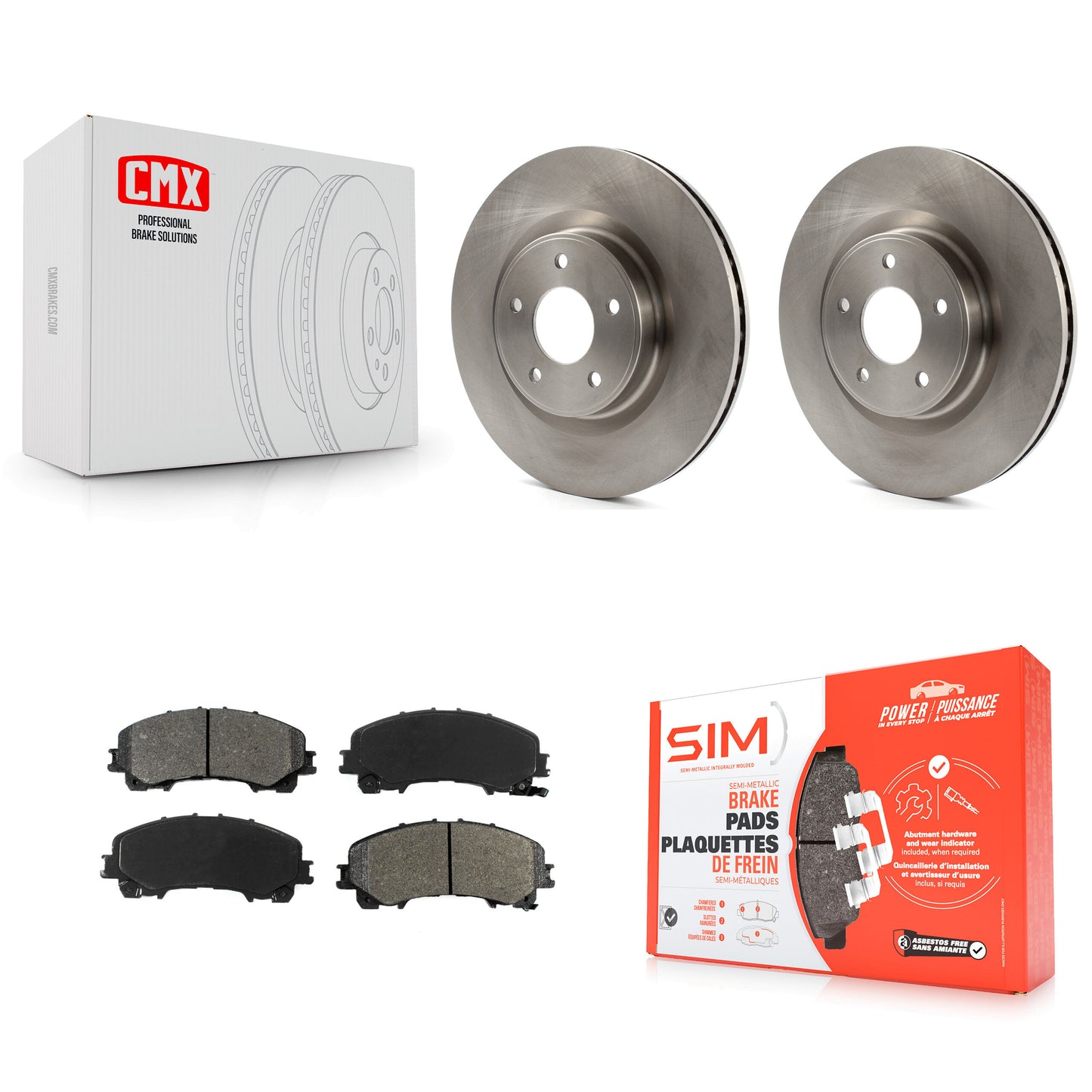 [Avant] Kit de Disque et plaquette (semi-métallique) de frein pour INFINITI Q50 QX50 Q60 K8S-100645
