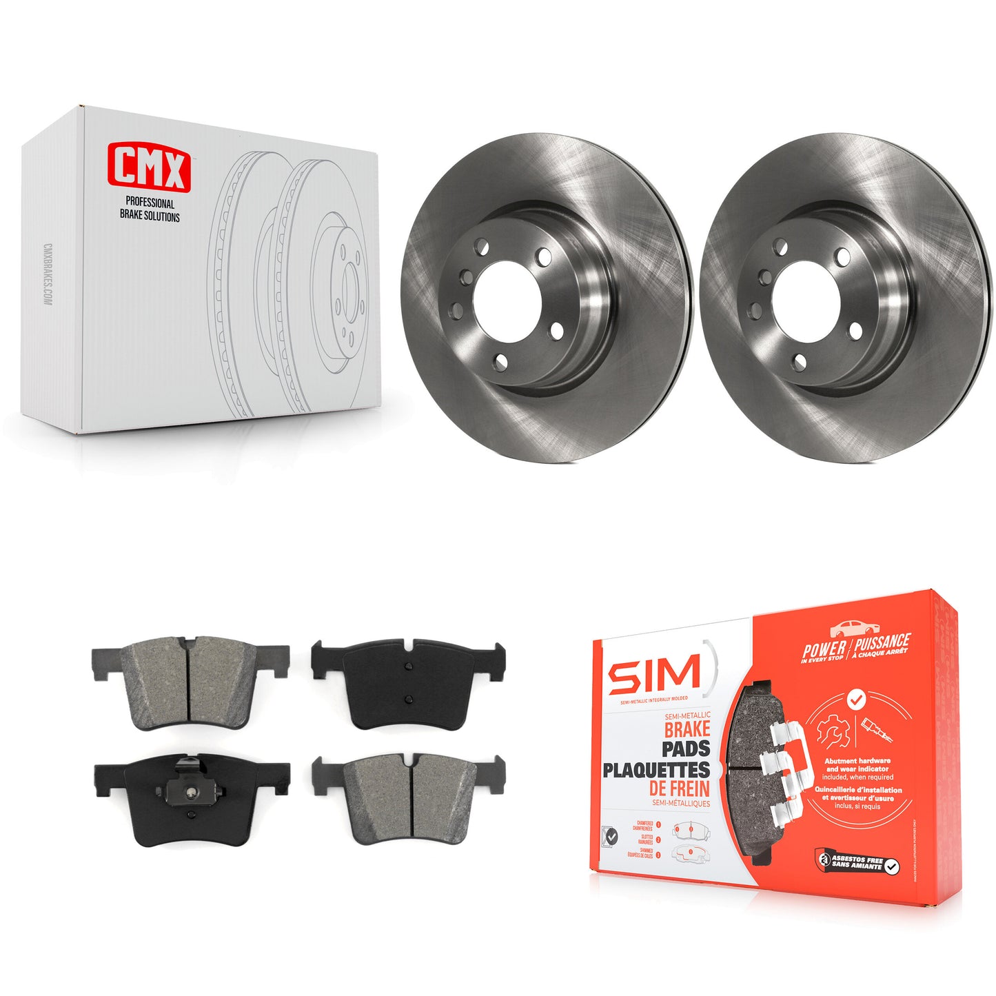 [Avant] Kit de Disque et plaquette (semi-métallique) de frein pour BMW 328i xDrive 428i Gran Coupe 228i 330e K8S-100648