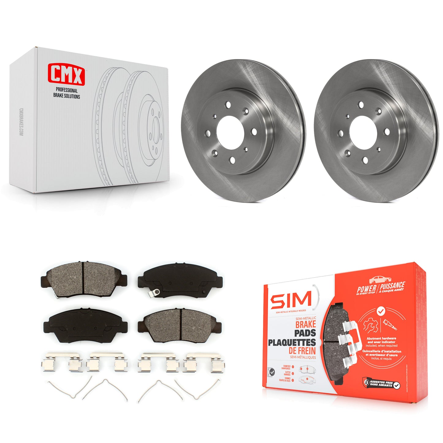 [Avant] Kit de Disque et plaquette (semi-métallique) de frein pour 2015-2020 Honda Fit K8S-100650