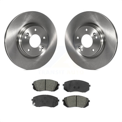 [Avant] Kit de Disque et plaquette (semi-métallique) de frein pour 2015 Hyundai Sonata GAS engine avec Manual Parking K8S-100665 par Transit Auto