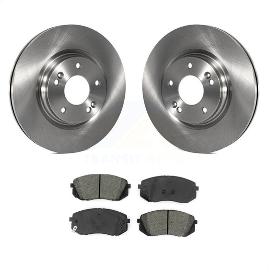 [Avant] Kit de Disque et plaquette (semi-métallique) de frein pour 2015 Hyundai Sonata GAS engine avec Manual Parking K8S-100665 par Transit Auto