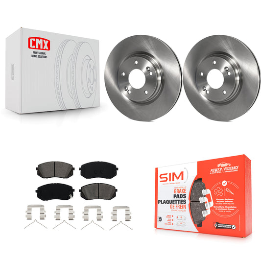 [Avant] Kit de Disque et plaquette (semi-métallique) de frein pour Hyundai Sonata Kia Optima Niro EV Kona Electric K8S-100666