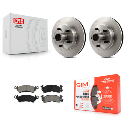 [Avant] Kit de Disque et plaquette (semi-métallique) de frein pour Chevrolet C10 G20 GMC Cadillac C1500 G2500 Fleetwood R10 Brougham K5 Blazer R1500 Suburban G10 DeVille Commercial Chassis G1500 K8S-100677