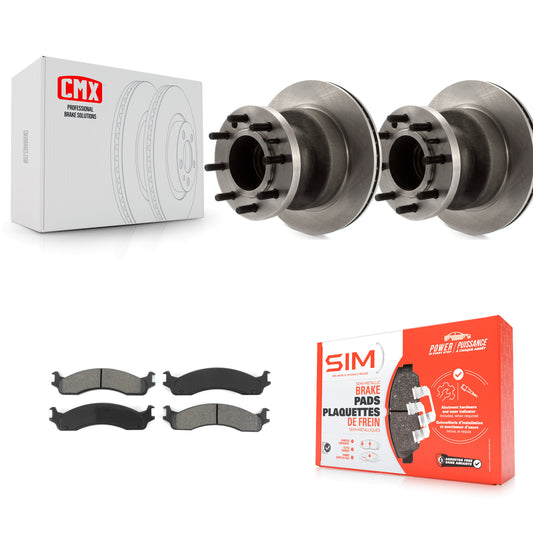 [Avant] Kit de Disque et plaquette (semi-métallique) de frein pour Ford E-350 Super Duty Econoline Club Wagon E-450 K8S-100702
