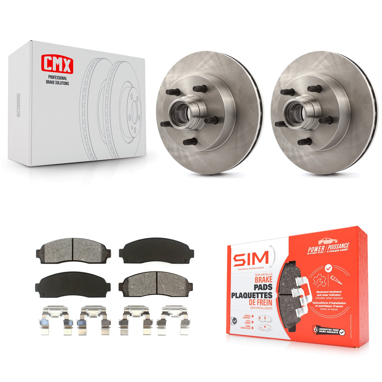 [Avant] Kit de Disque et plaquette (semi-métallique) de frein pour Mazda B2300 B3000 B4000 avec 10.25" Diameter Rotor K8S-100711