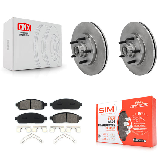 [Avant] Kit de Disque et plaquette (semi-métallique) de frein pour 2004 Ford F-150 RWD avec 5 Lug Wheels K8S-100716