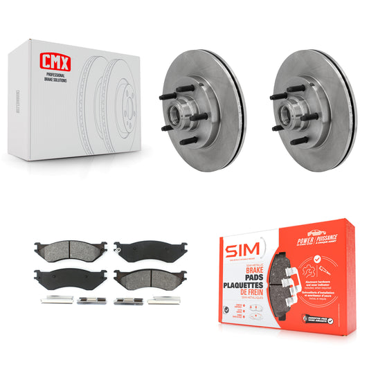 [Avant] Kit de Disque et plaquette (semi-métallique) de frein pour Ford F-150 Heritage avec 5 Lug Wheels RWD K8S-100718