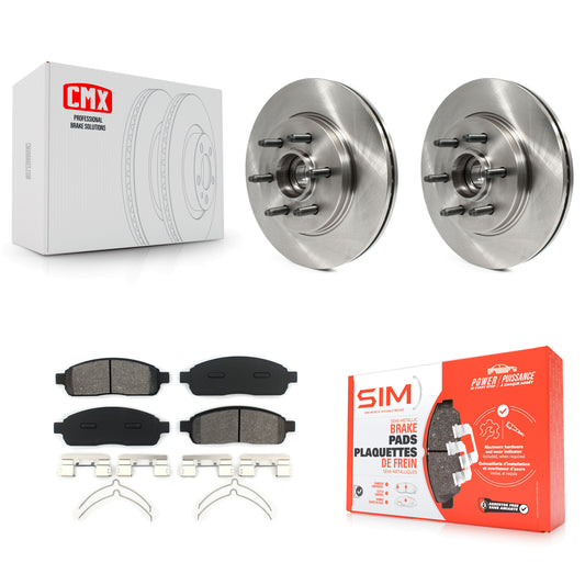 [Avant] Kit de Disque et plaquette (semi-métallique) de frein pour Ford F-150 Lincoln Mark LT avec 6 Lug Wheels RWD K8S-100720