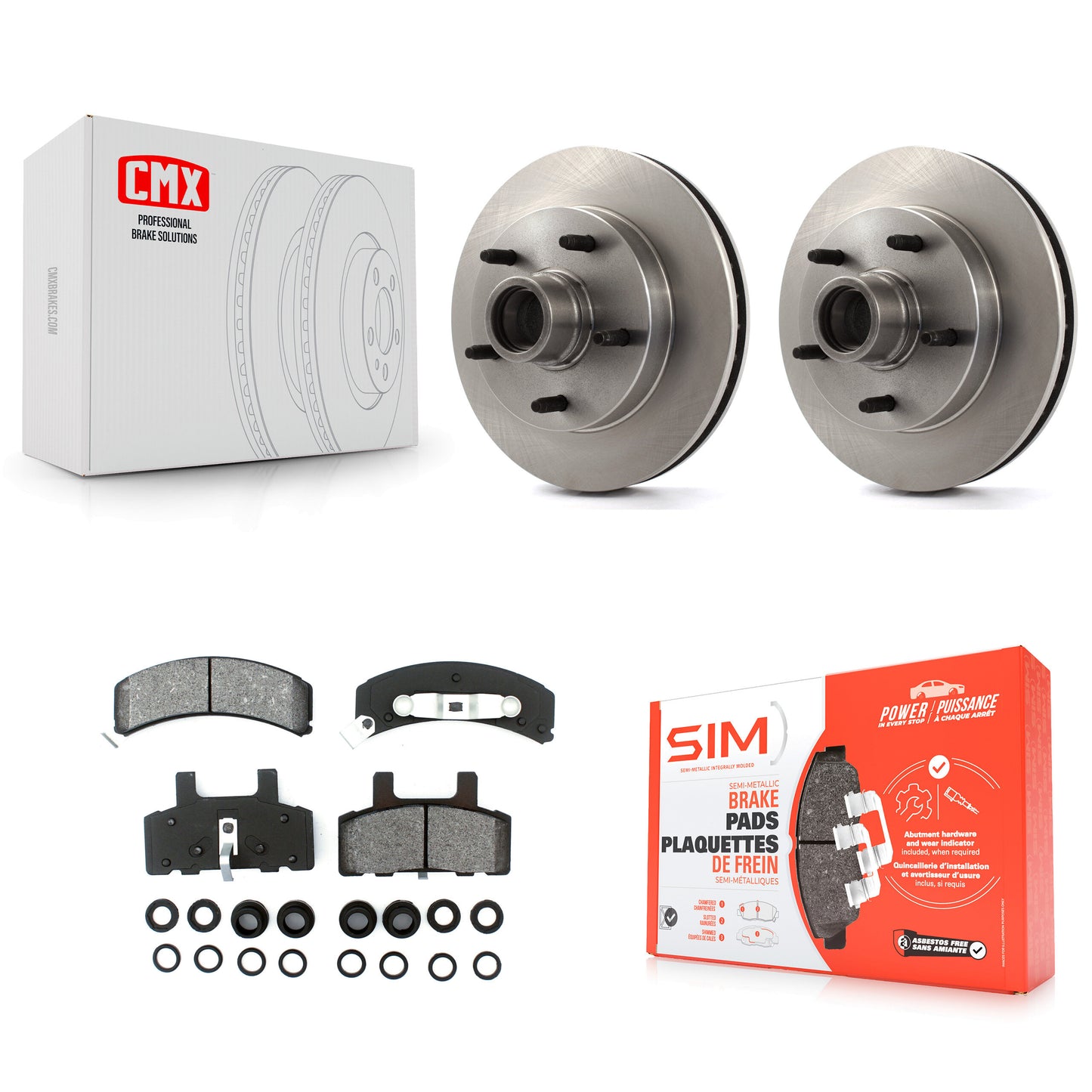 [Avant] Kit de Disque et plaquette (semi-métallique) de frein pour 1994-1999 Dodge Ram 1500 RWD K8S-100739