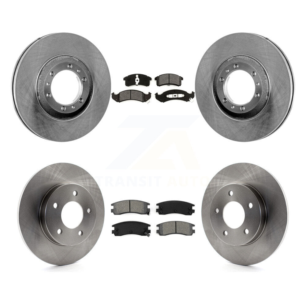 [Avant + Arrière] Kit de Disque et plaquette (semi-métallique) de frein pour Cadillac DeVille Eldorado Seville Buick Riviera Oldsmobile Aurora K8S-100749