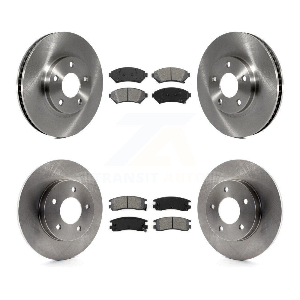 [Avant + Arrière] Kit de Disque et plaquette (semi-métallique) de frein pour Cadillac DeVille Buick Park Avenue Eldorado Oldsmobile Aurora Riviera Seville K8S-100751
