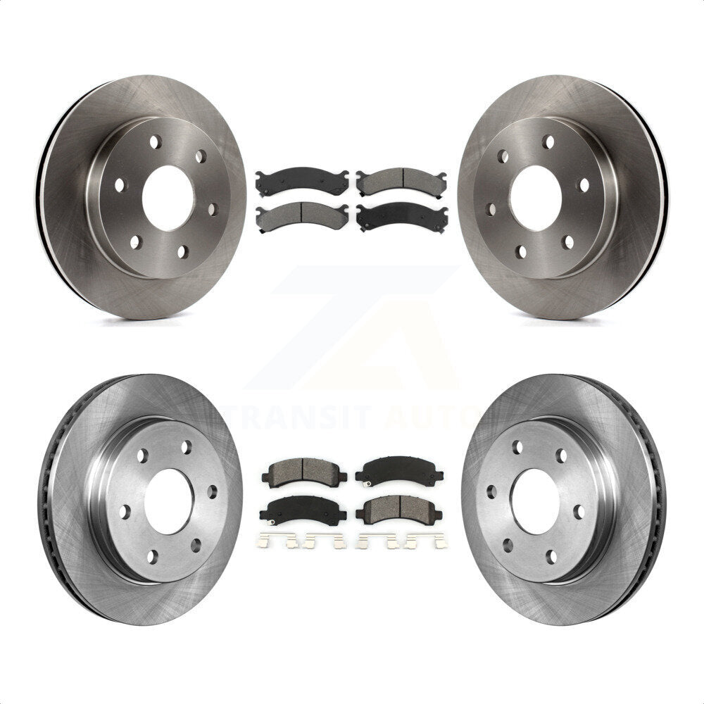 [Avant + Arrière] Kit de Disque et plaquette (semi-métallique) de frein pour 2006 Chevrolet Express 2500 GAS engine avec 6 Lug Wheels K8S-100758 par Transit Auto
