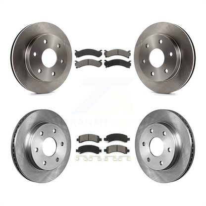 [Avant + Arrière] Kit de Disque et plaquette (semi-métallique) de frein pour 2006 Chevrolet Express 2500 GAS engine avec 6 Lug Wheels K8S-100758 par Transit Auto