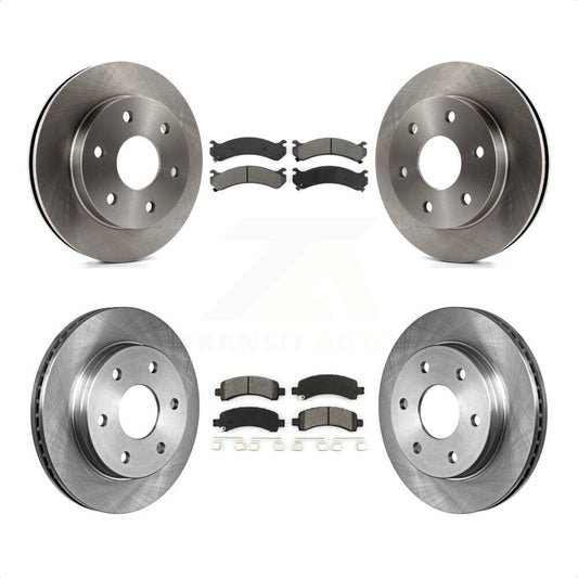 [Avant + Arrière] Kit de Disque et plaquette (semi-métallique) de frein pour 2006 Chevrolet Express 2500 GAS engine avec 6 Lug Wheels K8S-100758 par Transit Auto