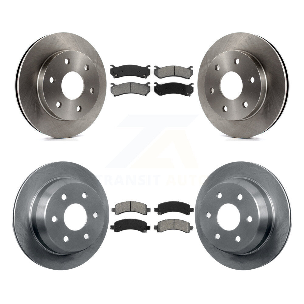 [Avant + Arrière] Kit de Disque et plaquette (semi-métallique) de frein pour 2002 Chevrolet Avalanche 1500 avec Single Piston Caliper K8S-100762