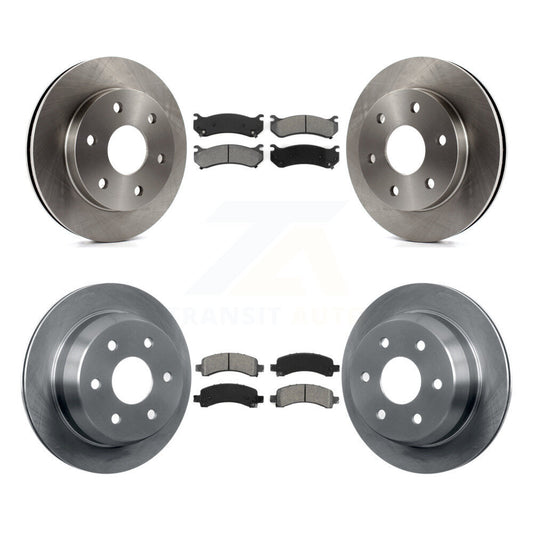 [Avant + Arrière] Kit de Disque et plaquette (semi-métallique) de frein pour 2002 Chevrolet Avalanche 1500 avec Single Piston Caliper K8S-100762