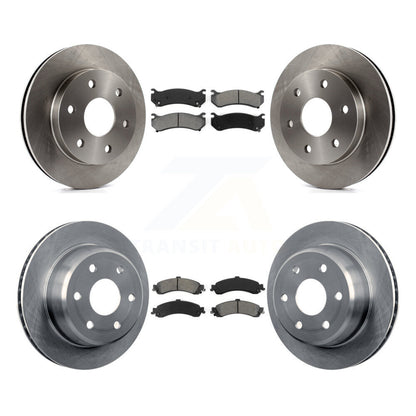 [Avant + Arrière] Kit de Disque et plaquette (semi-métallique) de frein pour Chevrolet Silverado 1500 GMC Tahoe Sierra Suburban Yukon XL Avalanche Cadillac Escalade ESV EXT K8S-100764
