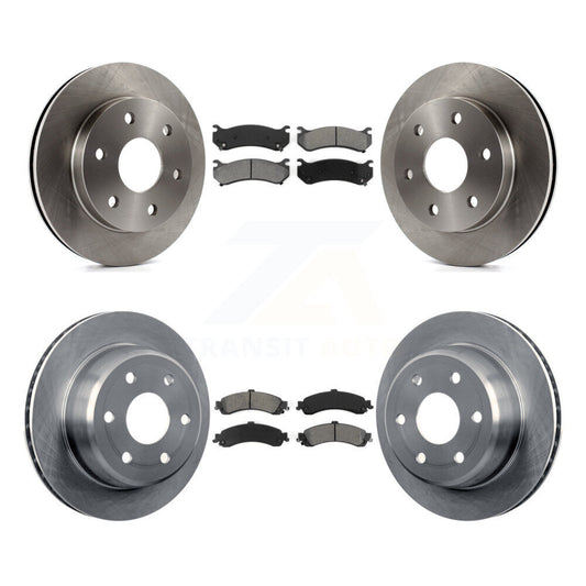 [Avant + Arrière] Kit de Disque et plaquette (semi-métallique) de frein pour Chevrolet Silverado 1500 GMC Tahoe Sierra Suburban Yukon XL Avalanche Cadillac Escalade ESV EXT K8S-100764