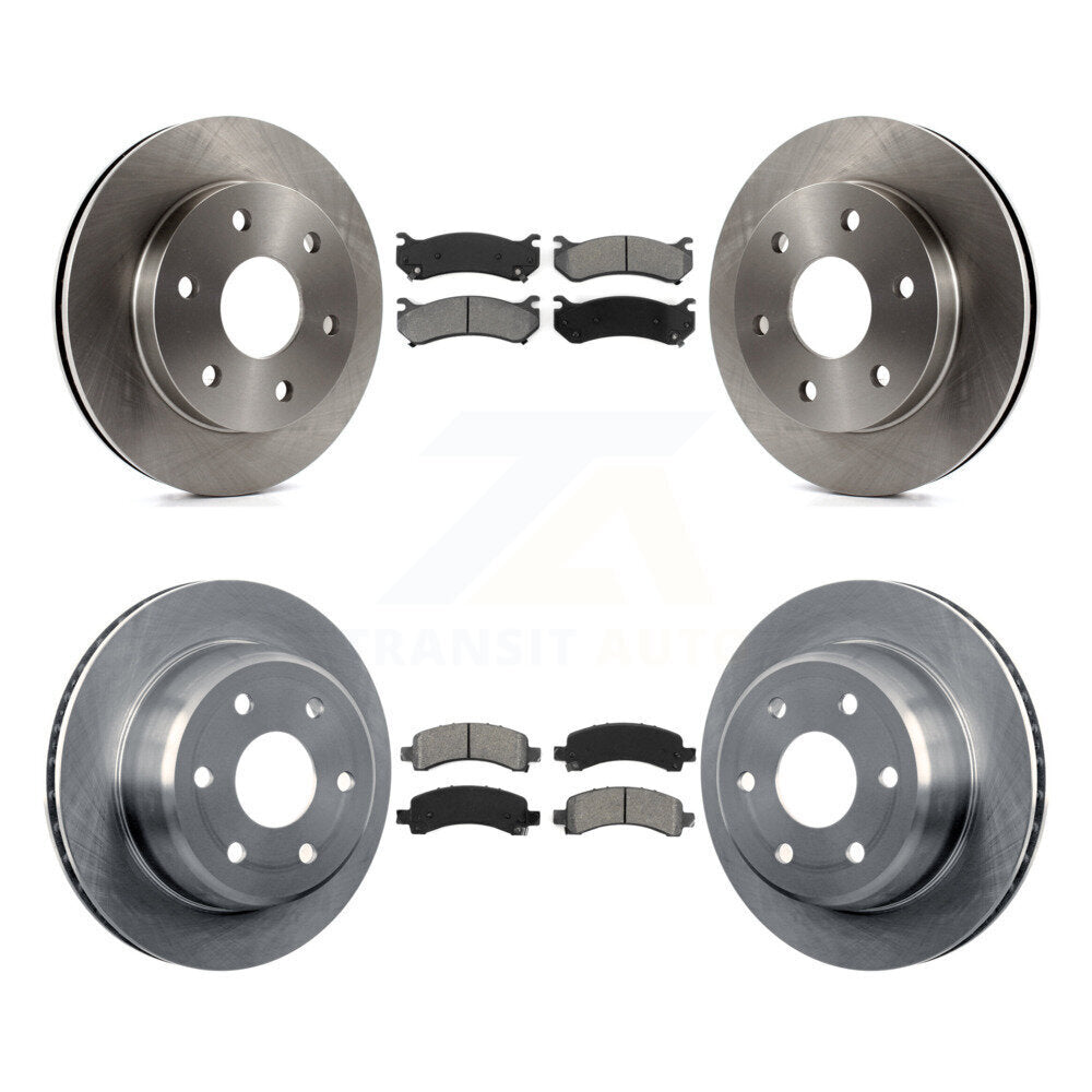 [Avant + Arrière] Kit de Disque et plaquette (semi-métallique) de frein pour Chevrolet Tahoe GMC Suburban 1500 Yukon Avalanche XL Cadillac Escalade Express Savana K8S-100765