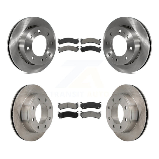 [Avant + Arrière] Kit de Disque et plaquette (semi-métallique) de frein pour Chevrolet Silverado 2500 HD GMC Sierra Hummer H2 1500 Suburban Yukon XL Avalanche Classic K8S-100771
