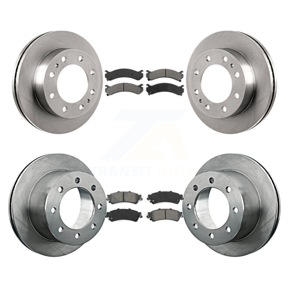 [Avant + Arrière] Kit de Disque et plaquette (semi-métallique) de frein pour 2001 Chevrolet Silverado 3500 GMC Sierra K8S-100777