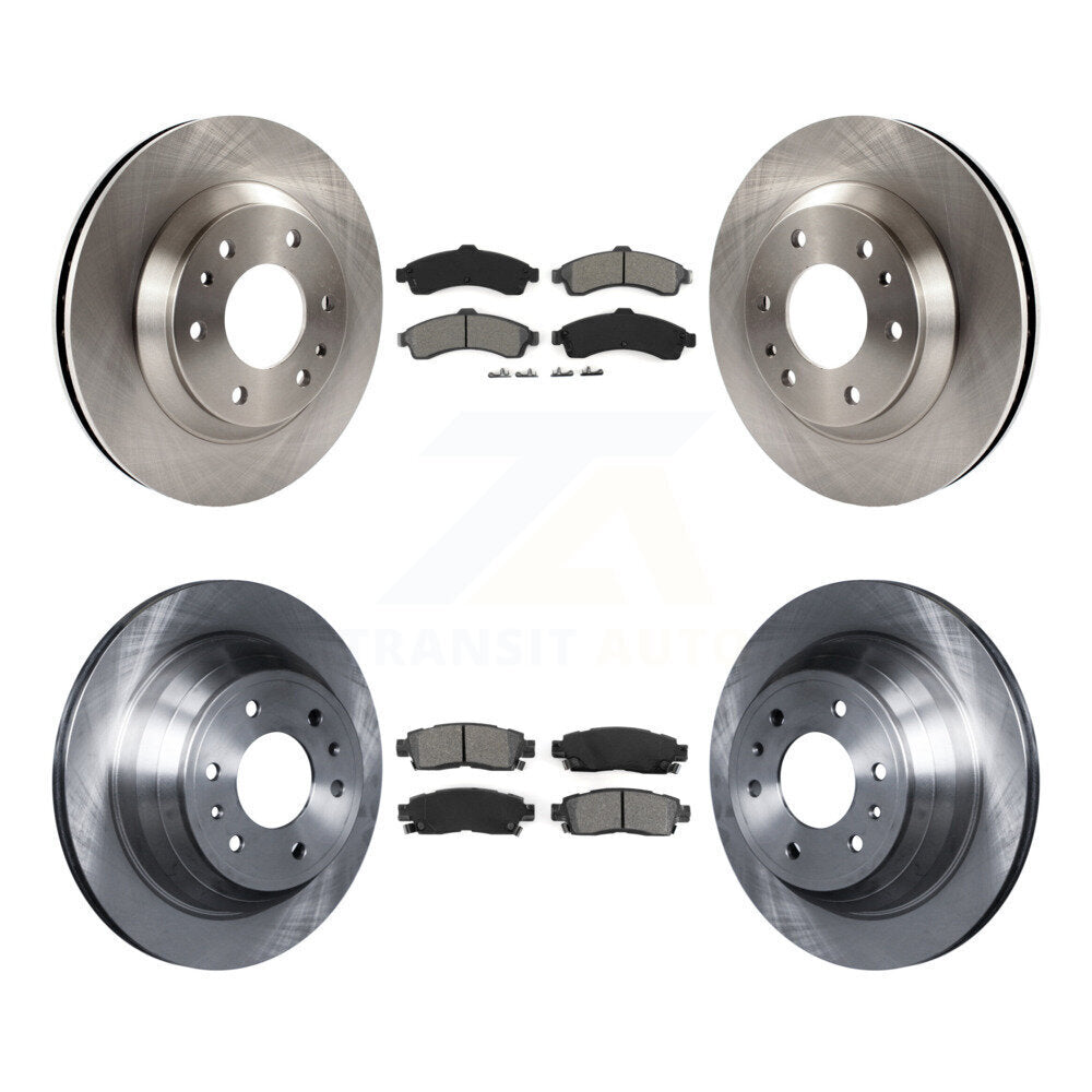 [Avant + Arrière] Kit de Disque et plaquette (semi-métallique) de frein pour Chevrolet Trailblazer GMC Envoy Buick Rainier Oldsmobile Bravada Isuzu Ascender K8S-100779