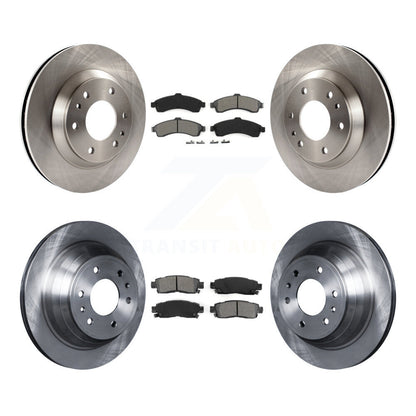[Avant + Arrière] Kit de Disque et plaquette (semi-métallique) de frein pour Chevrolet Trailblazer GMC Envoy Buick Rainier Oldsmobile Bravada Isuzu Ascender K8S-100779
