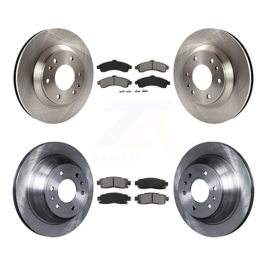 [Avant + Arrière] Kit de Disque et plaquette (semi-métallique) de frein pour Chevrolet Trailblazer GMC Envoy Buick Rainier Oldsmobile Bravada Isuzu Ascender K8S-100779