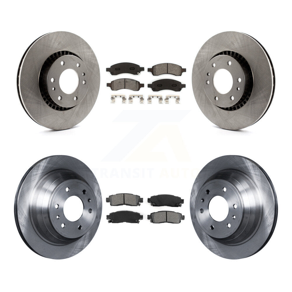 [Avant + Arrière] Kit de Disque et plaquette (semi-métallique) de frein pour Chevrolet Trailblazer GMC Envoy EXT XL Buick Rainier Saab 9-7x Isuzu Ascender K8S-100780